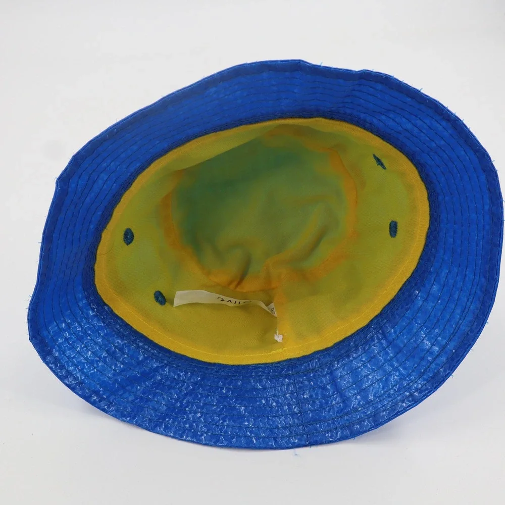IKEA KNORVA Bucket Hat Blue Yellow Logo Streetwear 504.473.38 One Size‎